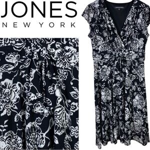 Jones New York Short Sleeve Floral Dress Women size 8